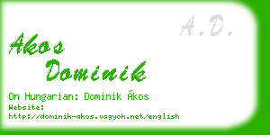 akos dominik business card