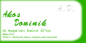 akos dominik business card